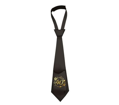Kravata 40 černo-zlatá 40cm