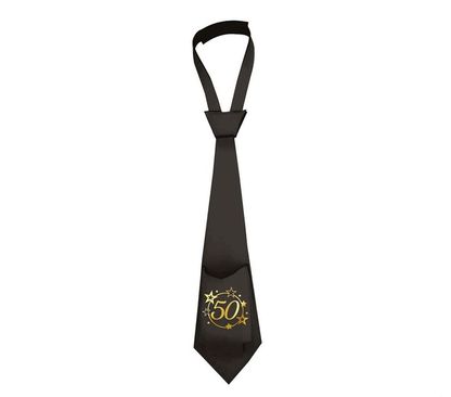 Kravata 50 černo-zlatá 40cm