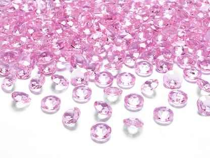 Krystalové diamanty světle růžové 100ks