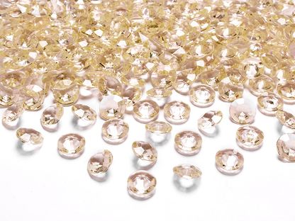 Krystalové diamanty zlaté 100ks