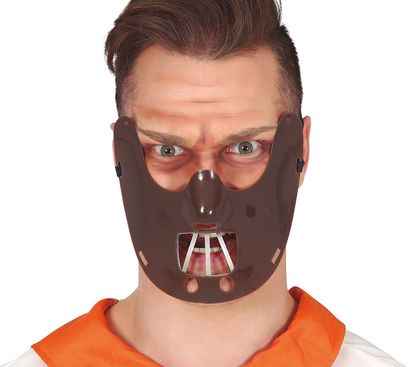 Karnevalová maska Hannibal hnědá PVC