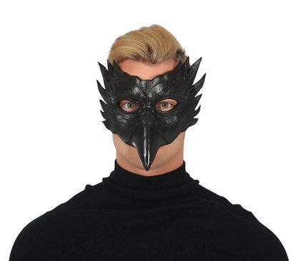 Maska Černá sova poloviční PVC