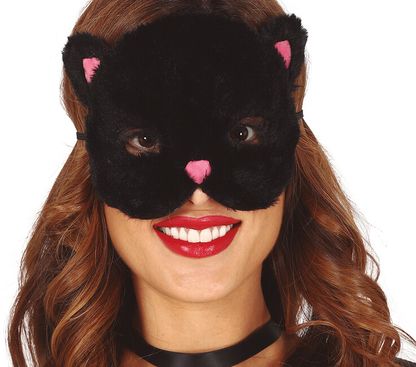 Maska Kočka černo-růžový