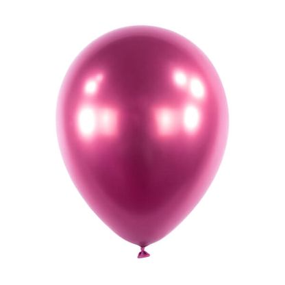 Saténové balónky tmavě růžové 6ks 28cm