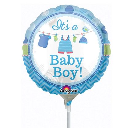Mini fóliový balónek It's a baby boy 23cm