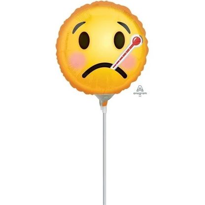 Mini fóliový balónek Get Well Emoticon 23cm