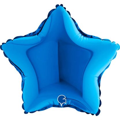 Mini fóliový balónek hvězda modrá 23cm