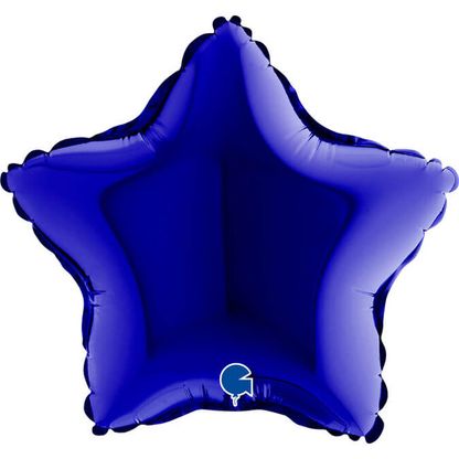 Mini fóliový balónek hvězda tmavě modrá 23cm