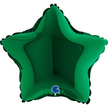 Mini fóliový balónek hvězda zelená 24cm