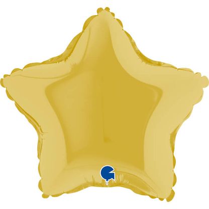 Mini fóliový balónek hvězda žlutá 23cm