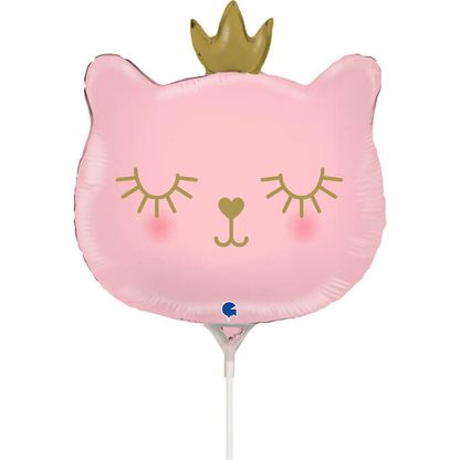 Mini fóliový balónek Růžová Kočička 36cm