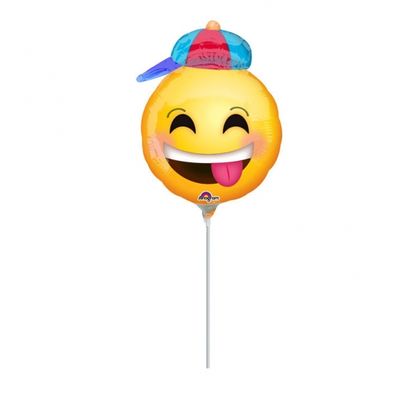 Mini fóliový balónek Smiley with Hat 23cm