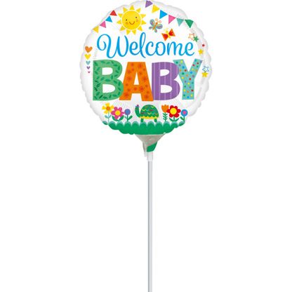Mini fóliový balónek Welcome Baby Cute 23cm