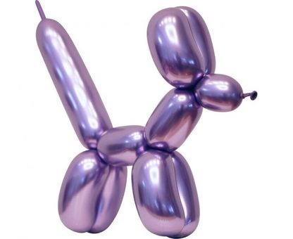 Modelovací balónky purpurové saténové 50ks 152cm