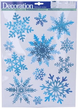 Vánoční nálepky na okno Sněhové vločky 40,5x29cm