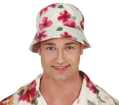 Pánský klobouk bucket Havajské květiny