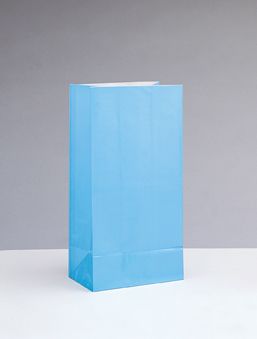 Papírové sáčky světle modré 25cm 12ks
