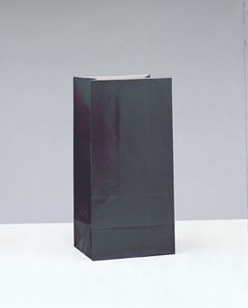 Papírové sáčky černé 25cm 12ks