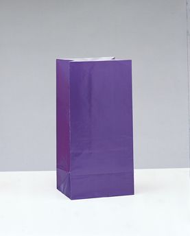 Papírové sáčky purpurové 25cm 12ks