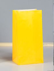 Papírové sáčky žluté 25cm 12ks