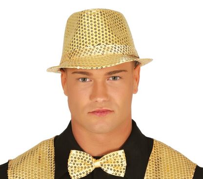 Party klobouk zlatý se třpytkami