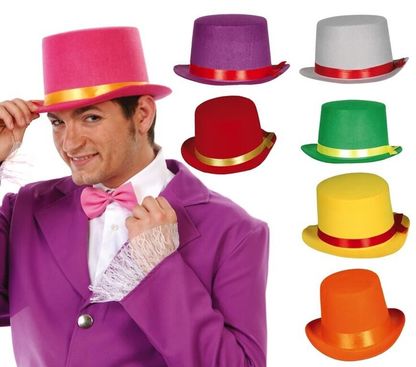 Párty klobouky s mašlí barevný mix
