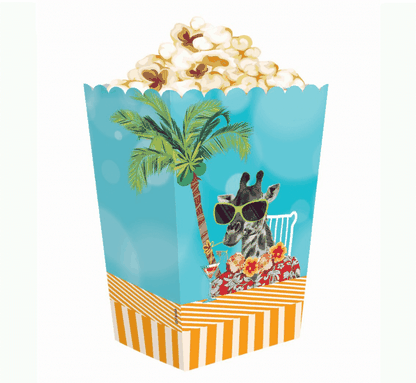 Popcornovní krabice Summer Party 4ks 13x19cm