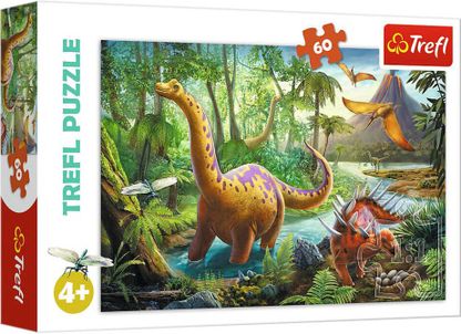 Puzzle Dinosauři na cestách: 60 dílků