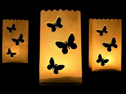 Sáčky na svíčky Motýlky 15x26cm
