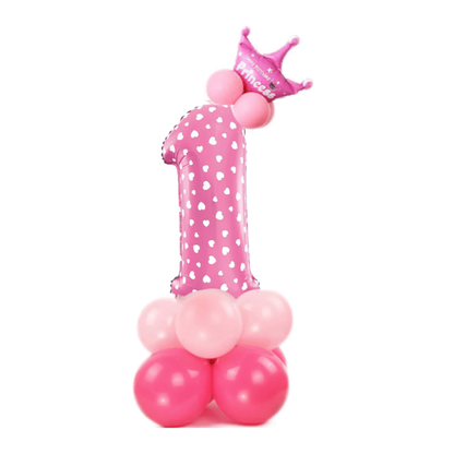 Sada balonků na oslavu 1.narozenin holčičky 15ks
