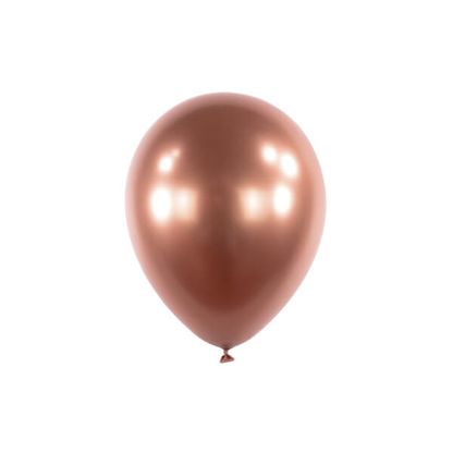 Balónky růžovo-zlaté saténové 12cm 100ks
