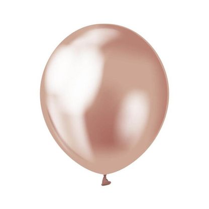 Saténové balónky růžově zlaté 30cm 6ks