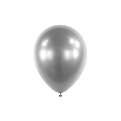 Saténové balónky stříbrné 12cm 100ks