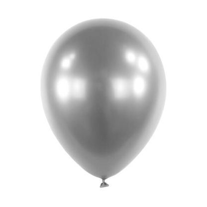 Balónky stříbrné saténové 27,5cm 50ks