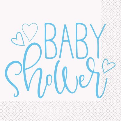 Ubrousky Baby Shower modré 33x33cm 16ks