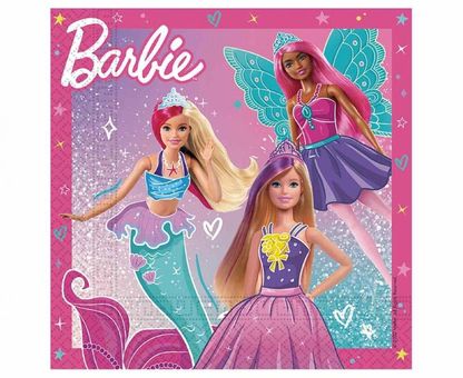 Ubrousky Barbie 33x33cm 20ks
