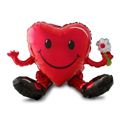 Fóliový multibalónek Smiley heart 3D 50x33cm
