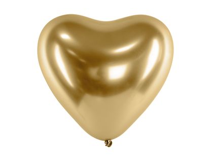 Srdíčkové balónky zlaté 30cm 5ks