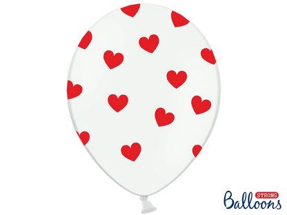 Balónky červená srdce 30cm 6ks