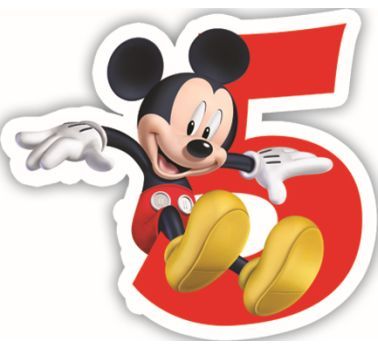 Svíčka č.5 Mickey Mouse