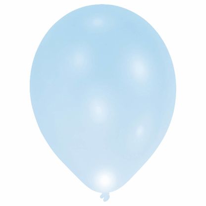 Svítící LED balónky modré 27cm 5ks