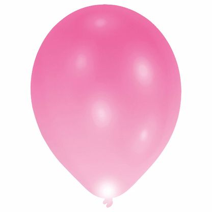 Svítící LED balónky růžové 27cm 5ks