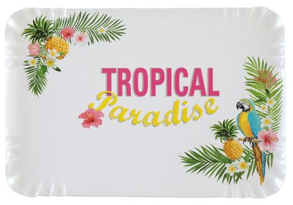 Tácek Tropical Paradise papírový 28x19cm 5ks
