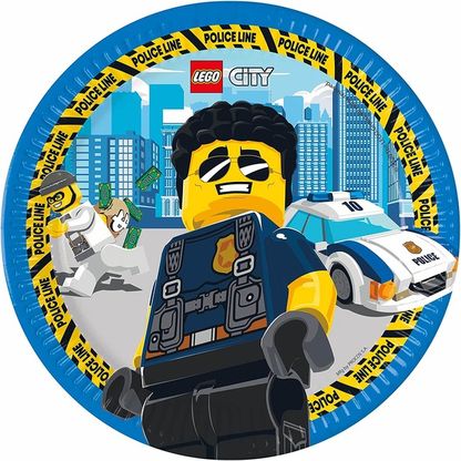 Talíř velky Lego City 23cm 8ks