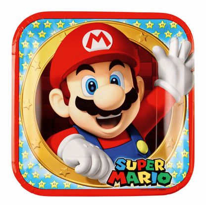 Talíř velký Super Mario 23cm 8ks