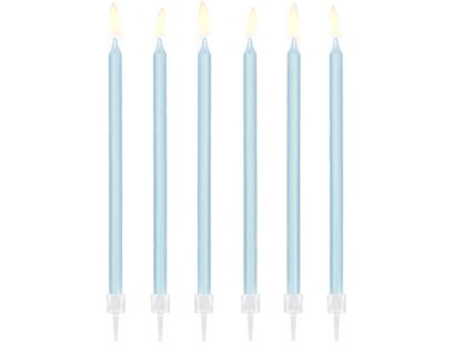 Dortové svíčky světlemodré 12ks