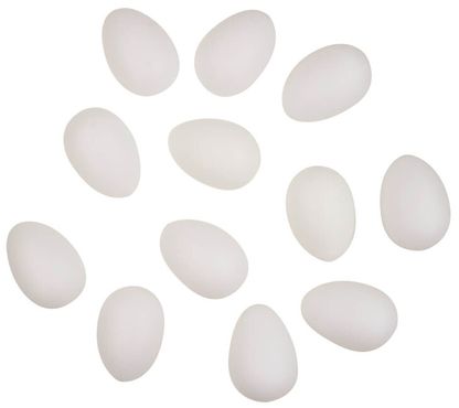 Vajíčka velikonoční na dozdobení bílá 12ks 6cm