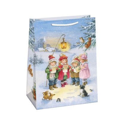 Vánoční dárková taška Vinšování dětičky 19x23x11,5cm