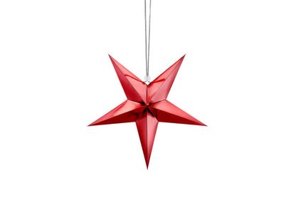 Závěsná dekorace Červená hvězda 30cm