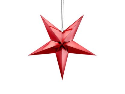 Závěsná dekorace Červená hvězda 45cm